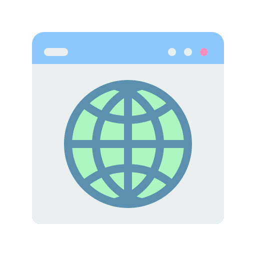 Internet browser connection world grid icon Internet browser connection world grid icon