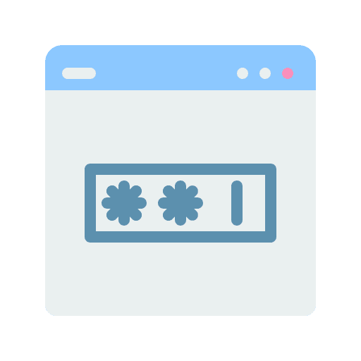 Password web page seo and web browser icon Password web page seo and web browser icon