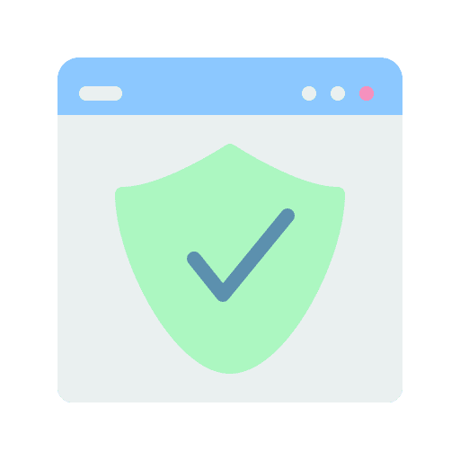Secure shield security web page icon Secure shield security web page icon