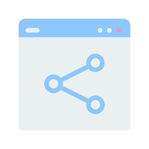 Share link browser social network icon Share link browser social network icon