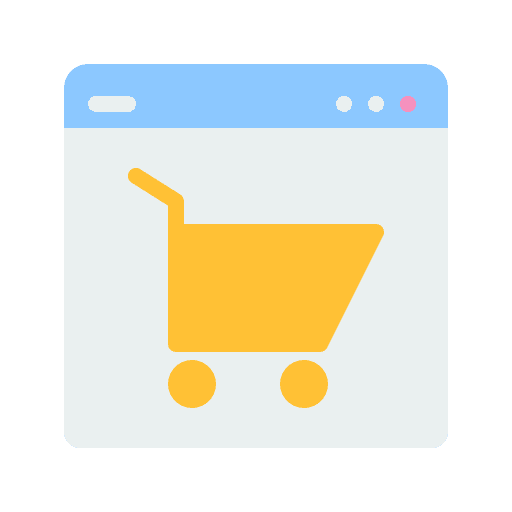Shopping cart web page browser internet icon Shopping cart web page browser internet icon