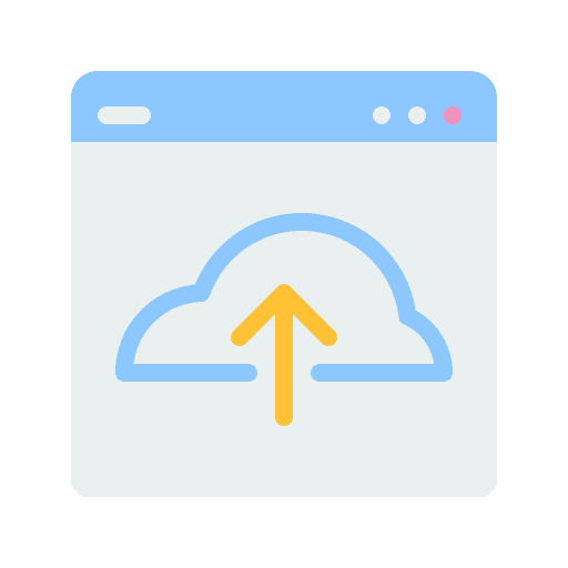 Upload web page cloud storage upload icon Upload web page cloud storage upload icon