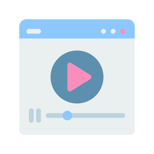 Video player browser website video player icon Video player browser website video player icon