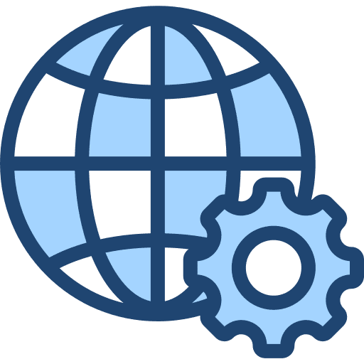 Globe gear earth global icon Globe gear earth global icon