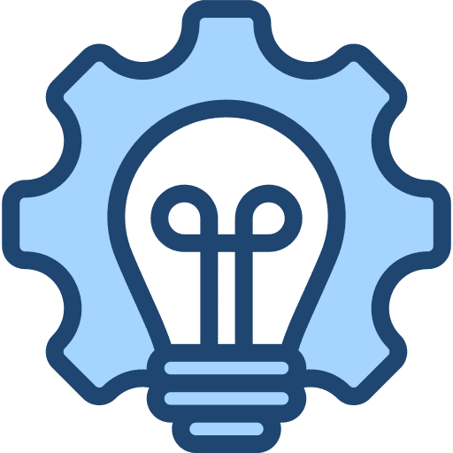 Project management creative innovation business and finance icon