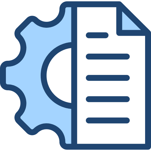 Project management text paper document icon