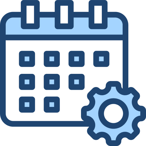 Schedule calendar settings time and date icon