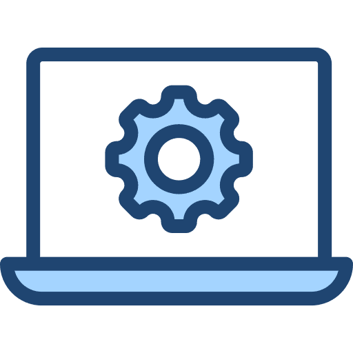 Laptop electronics laptop gear icon Laptop electronics laptop gear icon