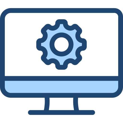 Monitor configuration settings development icon Monitor configuration settings development icon