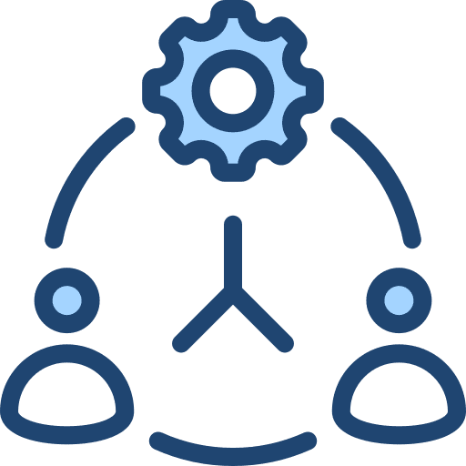 Process user management responsibility icon Process user management responsibility icon