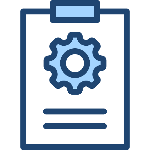 Project management setting cogwheel clipboard icon Project management setting cogwheel clipboard icon