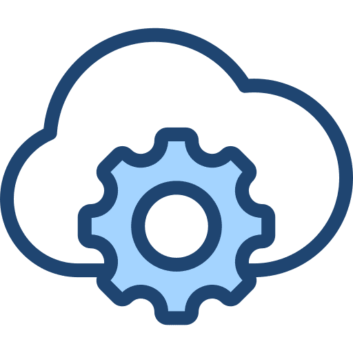 Cloud gear setting cloud icon Cloud gear setting cloud icon
