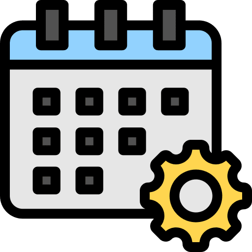 Schedule organization settings calendar icon