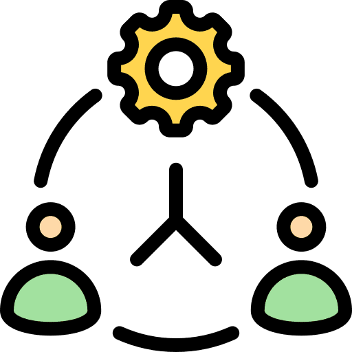 Process responsibility process gear icon Process responsibility process gear icon