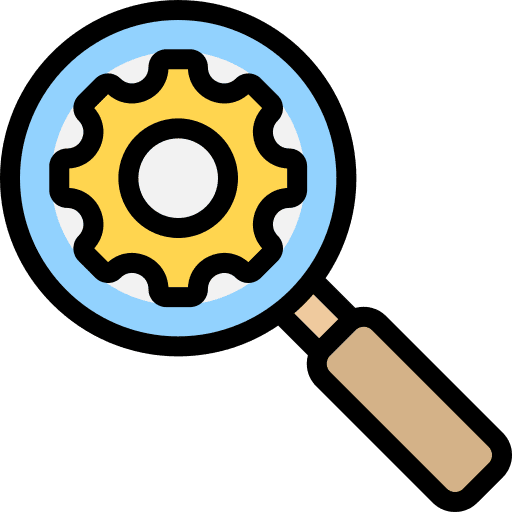 Research testing research gear icon Research testing research gear icon