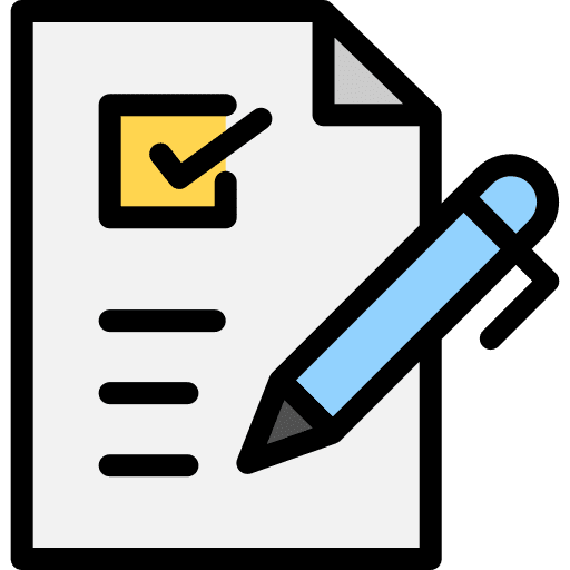Check list paper ballpoint pen writing tools icon Check list paper ballpoint pen writing tools icon