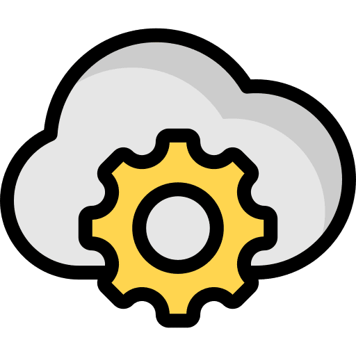 Cloud web development cloud configuration icon Cloud web development cloud configuration icon