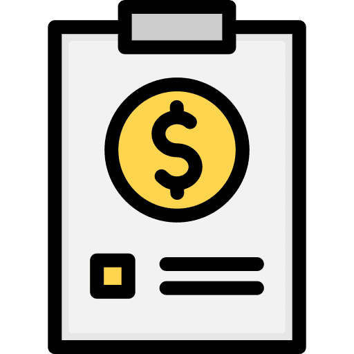 Invoice pension money business and finance icon Invoice pension money business and finance icon