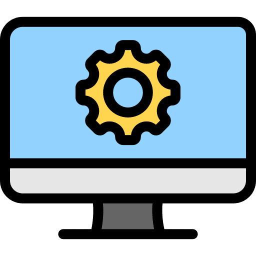 Monitor configuration screen ui icon Monitor configuration screen ui icon