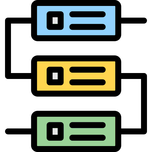 Workflow planning process business and finance icon Workflow planning process business and finance icon