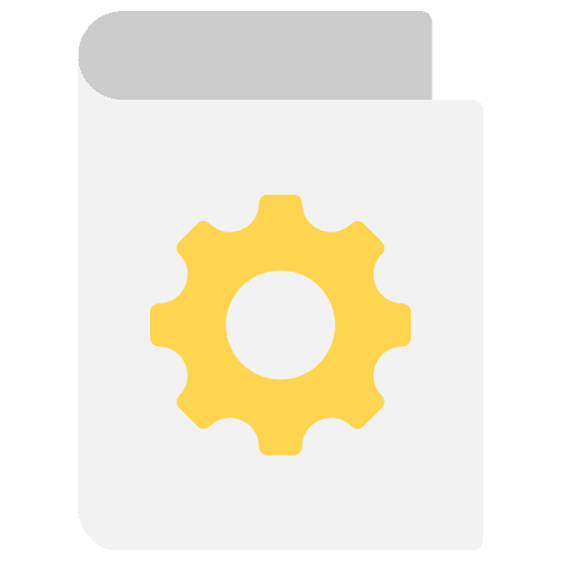 Book gear book education icon Book gear book education icon