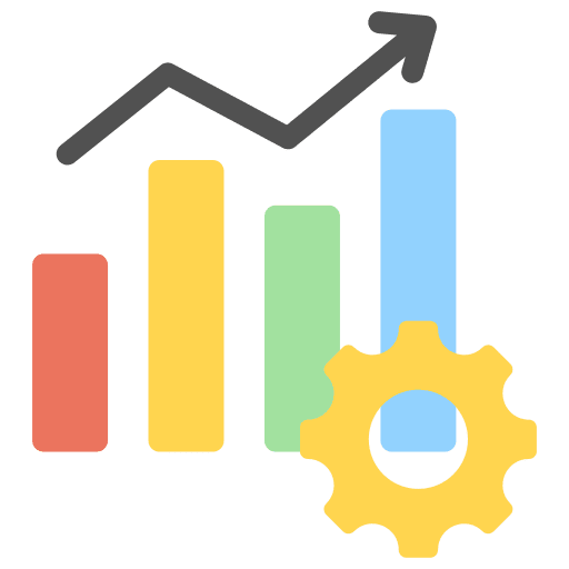 Growth bar graph arrow statistics icon Growth bar graph arrow statistics icon