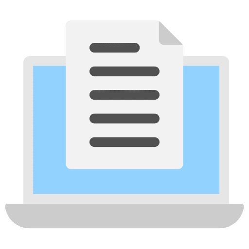 Laptop files and folders education content icon Laptop files and folders education content icon