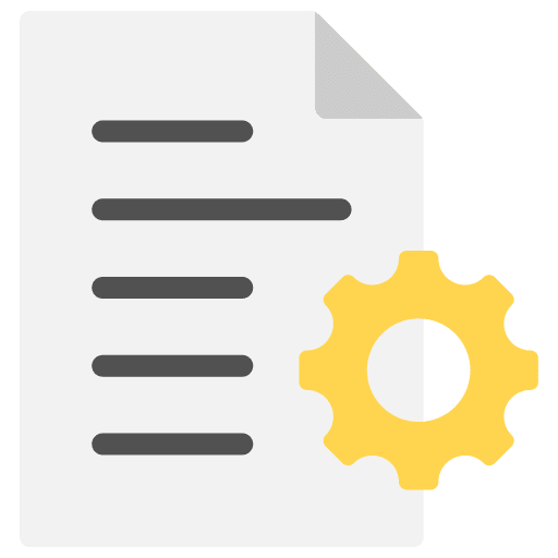 Project management setting document project management icon