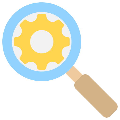 Research business and finance test gear icon Research business and finance test gear icon