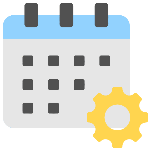 Schedule setting schedule organization icon