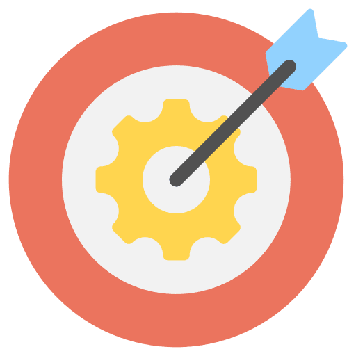 Target business and finance goal configuration icon