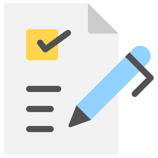 Check list ballpoint pen paper writing icon Check list ballpoint pen paper writing icon
