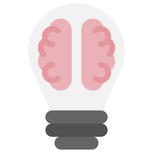 Creativity light bulb innovation gear icon Creativity light bulb innovation gear icon