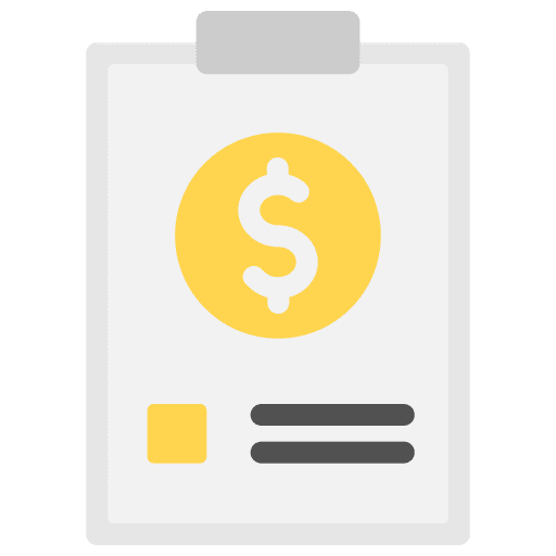 Invoice pension clipboard accounting icon Invoice pension clipboard accounting icon