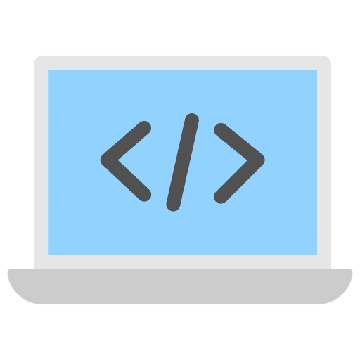 Laptop coding web programming seo and web icon Laptop coding web programming seo and web icon