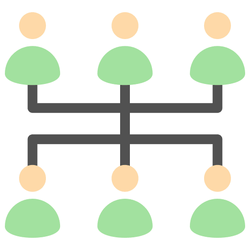 Organization connect employee user icon Organization connect employee user icon