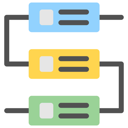 Workflow planning flow chart marketing icon Workflow planning flow chart marketing icon