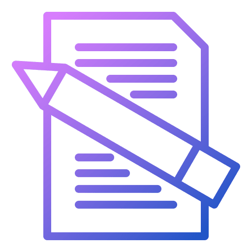 Editor writing pencil content icon