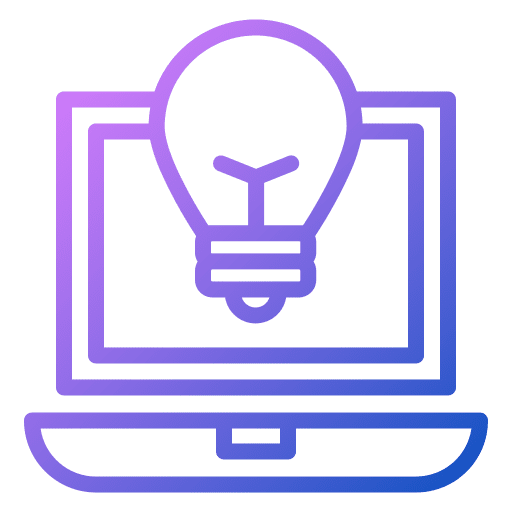 Idea technology computer content creator icon