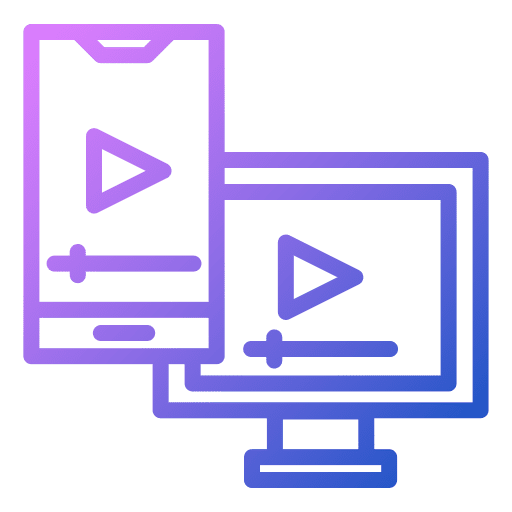 Stream video ui computer video stream icon