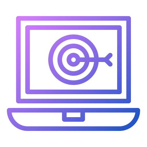 Target audience target audience targets laptop icon