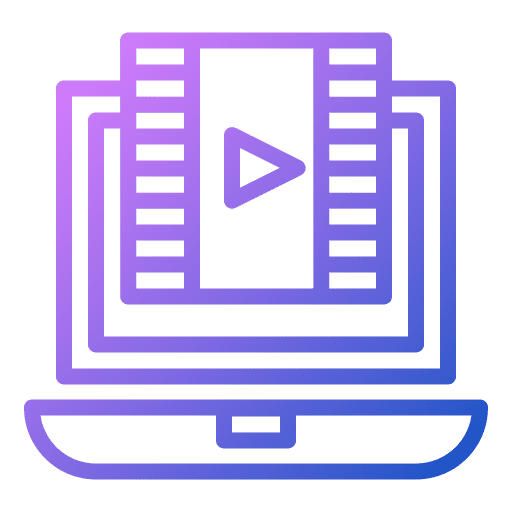 Video music and multimedia film editing computer icon Video music and multimedia film editing computer icon