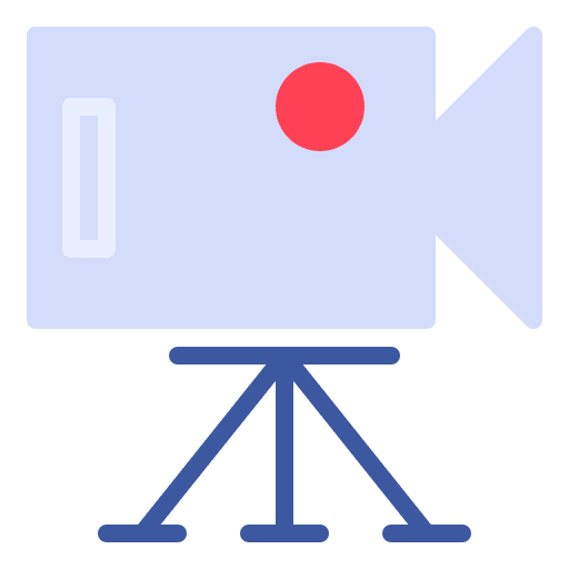 Recording video camera ar camera video recorder icon
