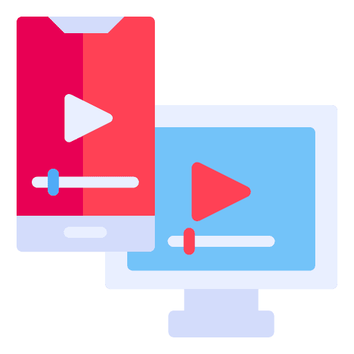 Streaming music and multimedia multimedia digital platform icon