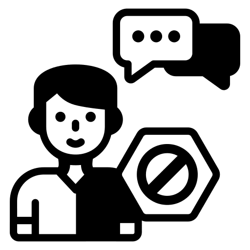 Block chat ban conversation block chat icon