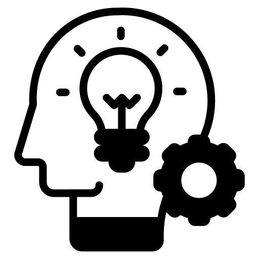 Creative mind intuitive insight focus icon