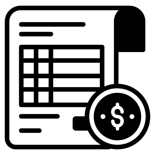Invoice budget tax payment icon