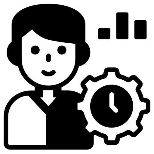 Productivity products marketing cogwheel icon