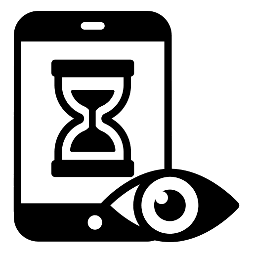 Time tracking mobile hourglass app icon