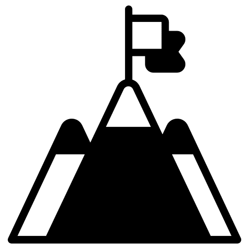 Mission achievement goal winner icon